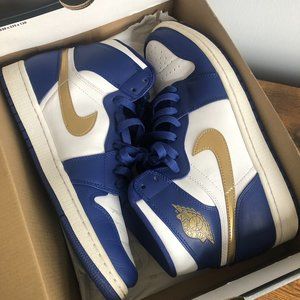 Men's Size 9.5 Jordan 1 Retro High Gold Medal Sneakers - Original Box